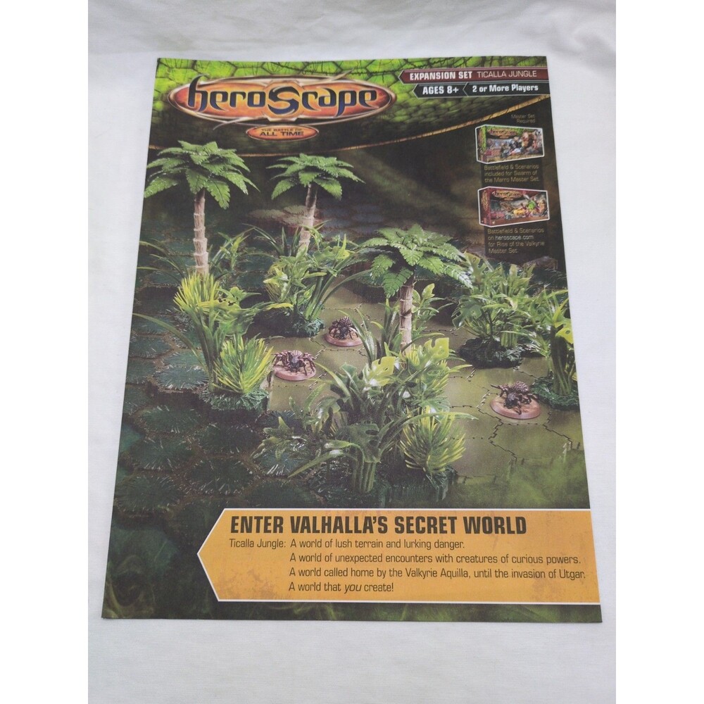 Heroscape Ticalla Jungle Instruction Sheet Only